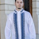 Ia Vladimir broderie albastră