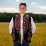 Vestă de bărbați cu motive tradiționale Gabriel