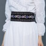 Brâu Liliana broderie mov