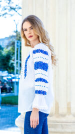 Ia Augustina broderie albastră - imagine 3