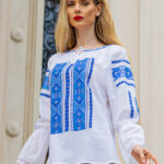 Ia Anca broderie albastră