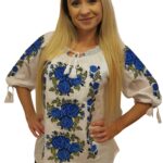Ia Beatrice broderie albastră
