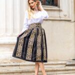 Fustă de damă Larisa cu motive tradiționale