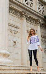 Ia Grațiela broderie lila - imagine 2