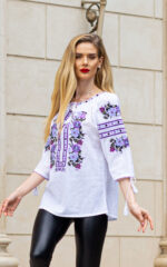 Ia Grațiela broderie lila - imagine 5