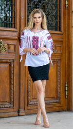 Ia Ligia broderie roșie - imagine 3