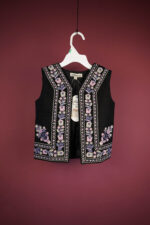 Vestă de fetițe cu motive tradiționale mov Lili - imagine 6