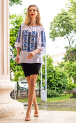 Ia Olivia broderie albastră - imagine 3