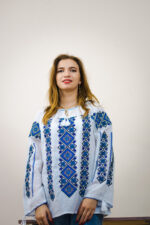 Ia Milena broderie albastră - imagine 2