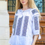 Ia Petra broderie bej cu negru