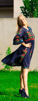 Rochia Fatima bleumarin - imagine 4