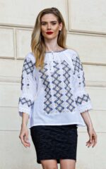 Ia Selena broderie galbenă cu negru