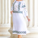 Rochia Sienna broderie verde