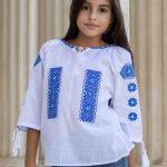 Ie fete Mihaela broderie albastră