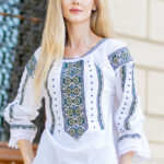 Ia Lucia broderie verde cu bej