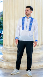 Ia Laviniu broderie albastră - imagine 3