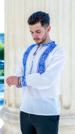 Ia Laviniu broderie albastră - imagine 4