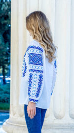 Ia Dalida broderie albastră - imagine 4