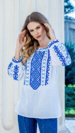 Ia Dalida broderie albastră - imagine 2