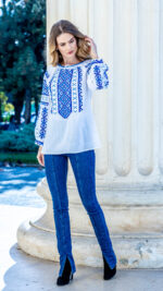 Ia Dalida broderie albastră - imagine 5