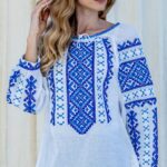 Ia Dalida broderie albastră