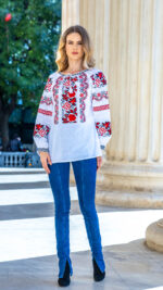 Ia Raluca broderie roșie - imagine 2