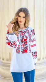 Ia Raluca broderie roșie
