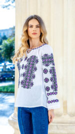 Ia Oxana broderie mov-lila - imagine 4
