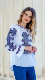 Ia Oxana broderie mov-lila - imagine 6