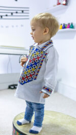 Ia Teofil - broderie flori tricolor - imagine 3