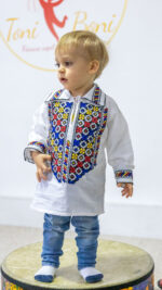 Ia Teofil - broderie flori tricolor