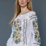 Ia Iza broderie verde cu bej