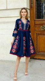 Rochia Emilia bleumarin