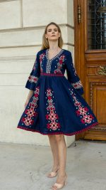 Rochia Emilia bleumarin - imagine 4