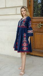 Rochia Emilia bleumarin - imagine 3