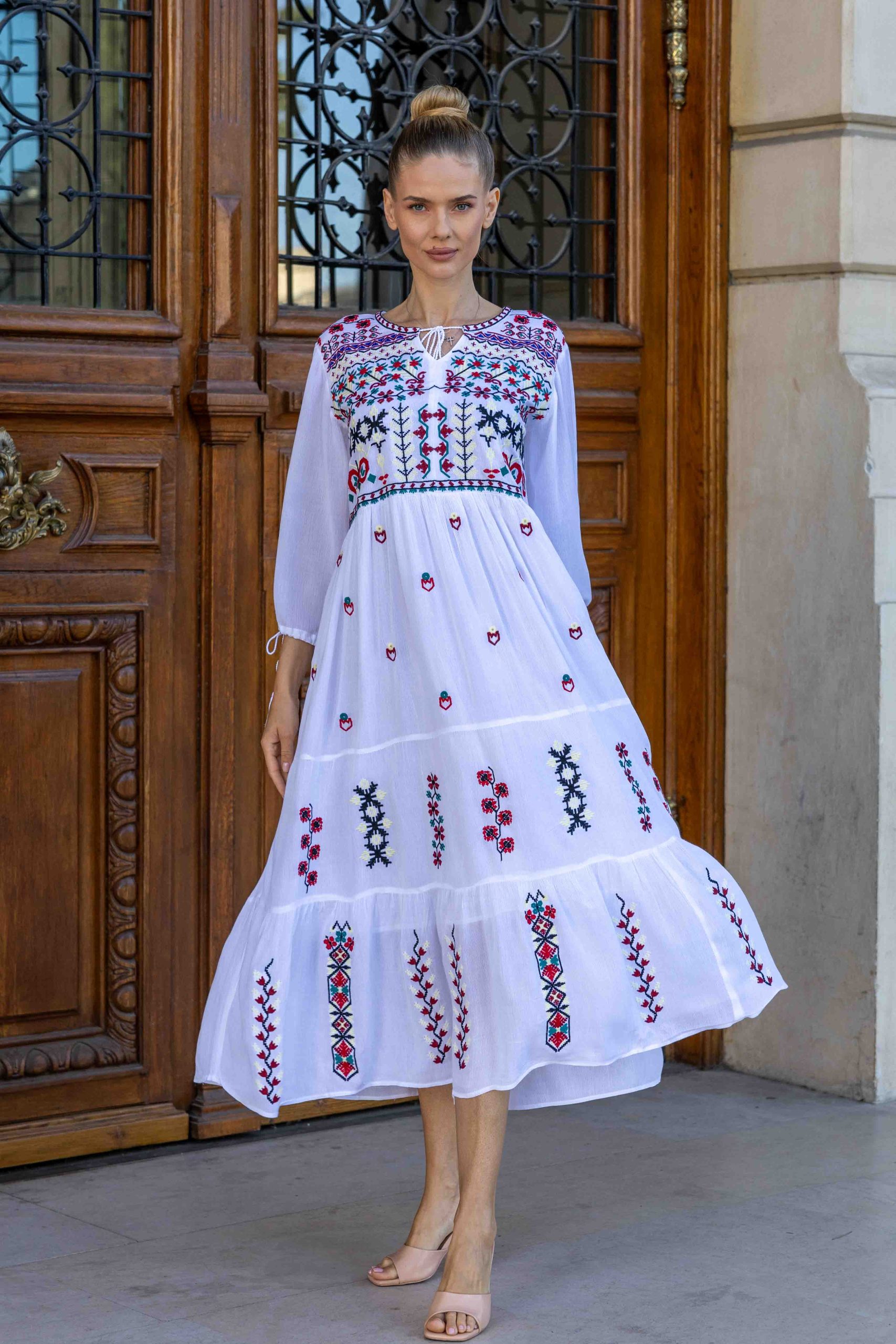 Rochie floare de dor2 Rochie albă Floare de Dor - imagine 5