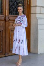 Rochie albă Floare de Dor - imagine 4