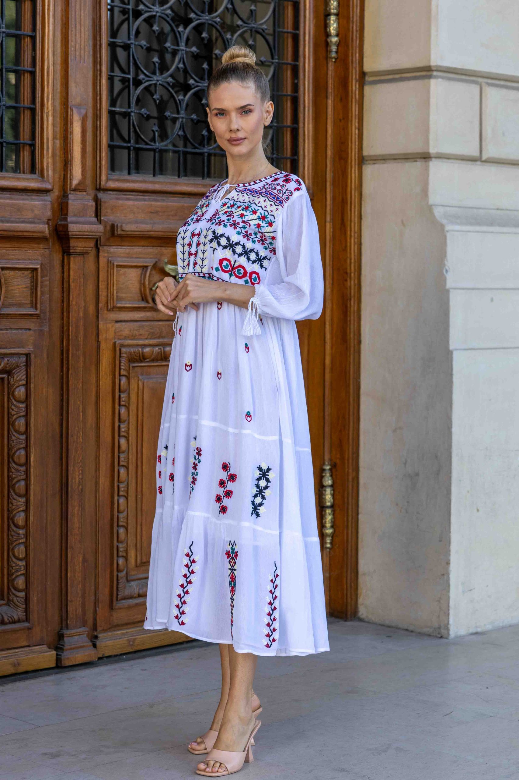 Rochie floare de dor3 Rochie albă Floare de Dor - imagine 4