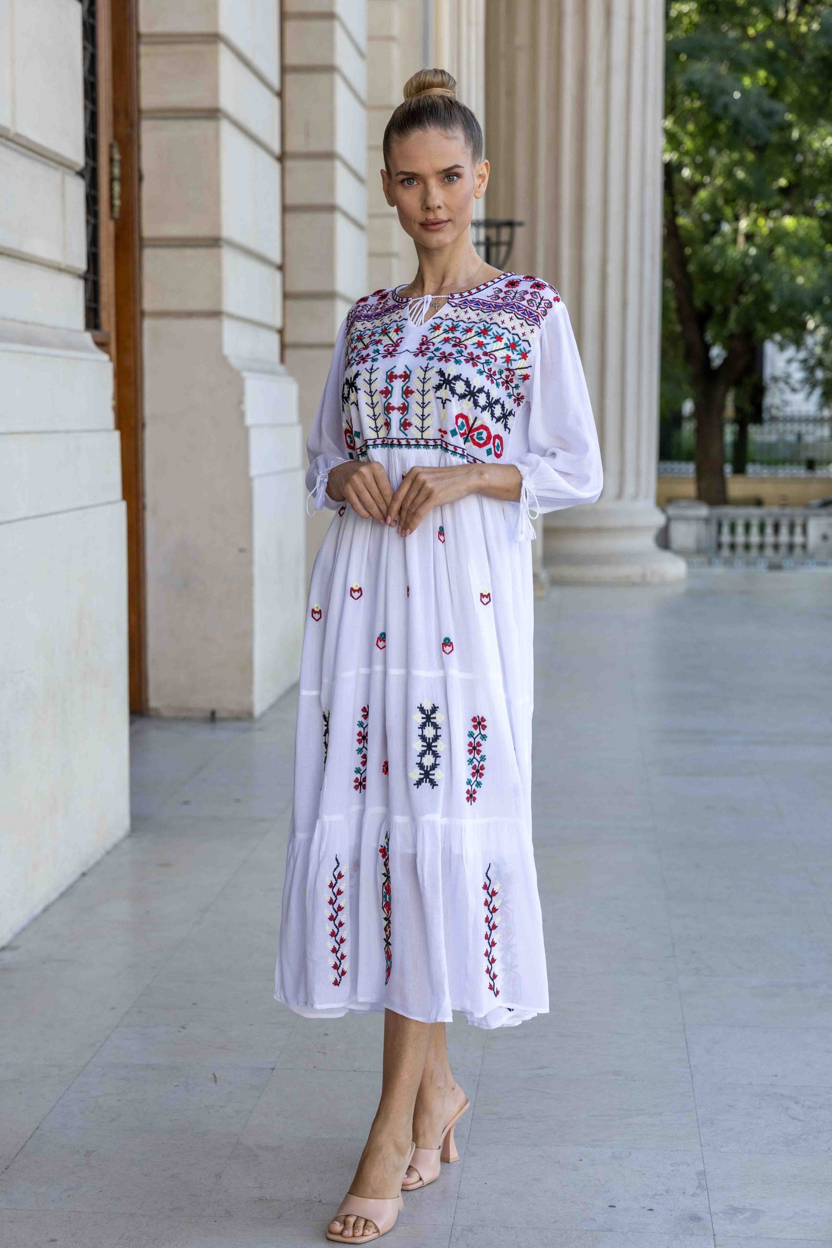Rochie floare de dor8 Rochie albă Floare de Dor - imagine 2