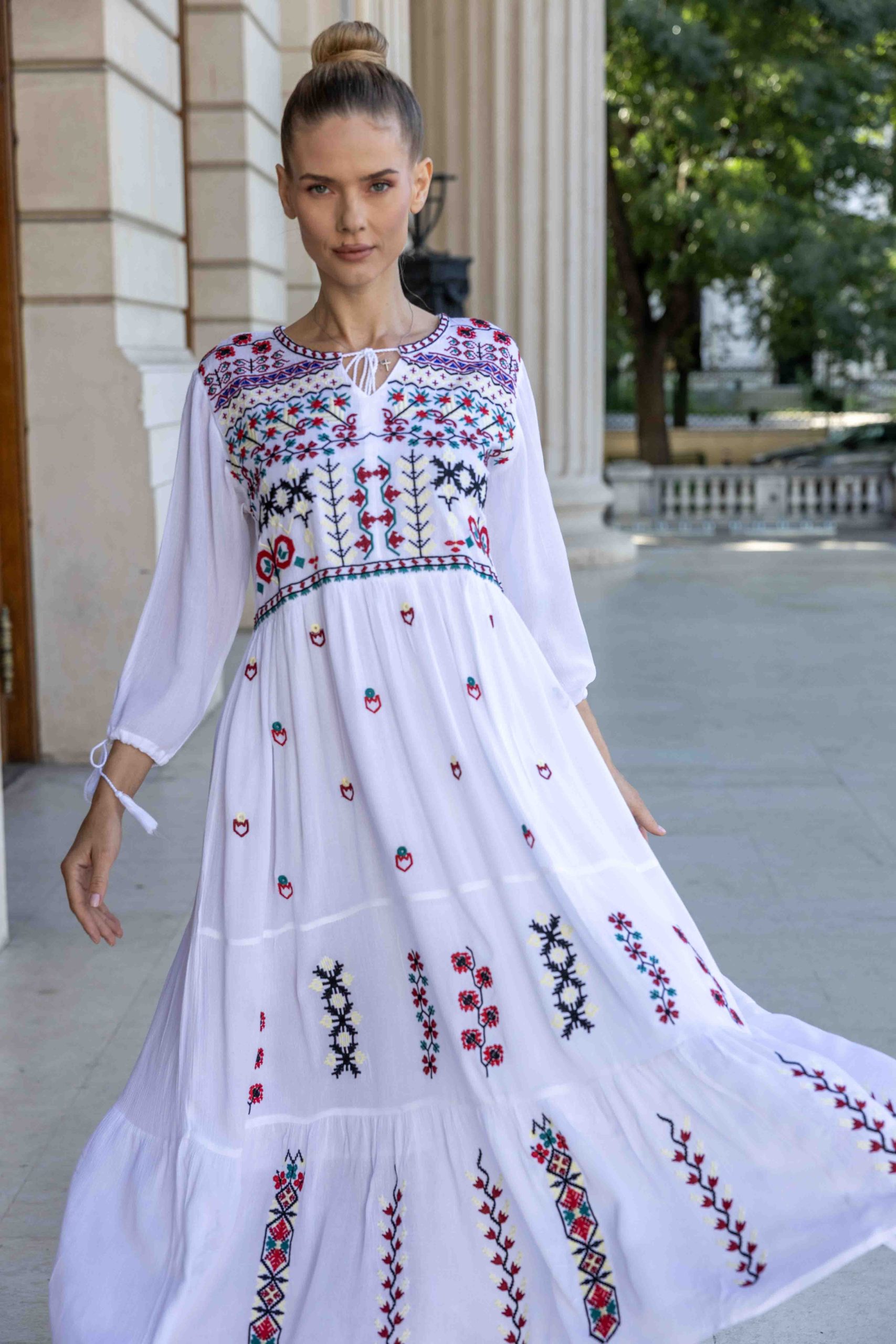 Rochie floare de dor9 Rochie albă Floare de Dor - imagine 3
