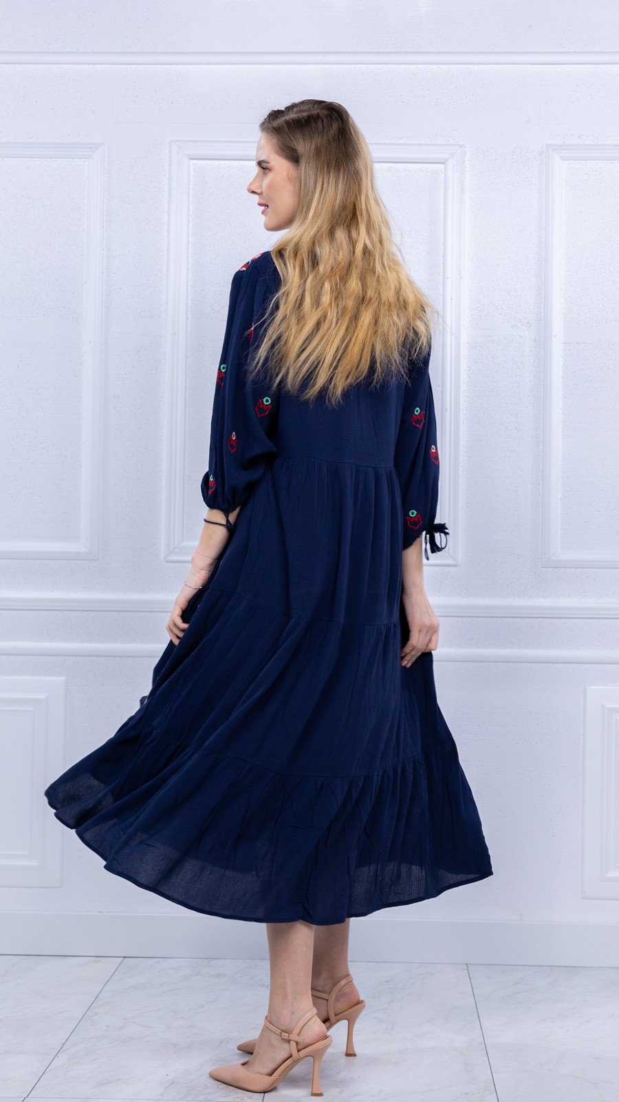 Floare de Dor bleumarin10 Rochie bleumarin Floare de Dor - imagine 5