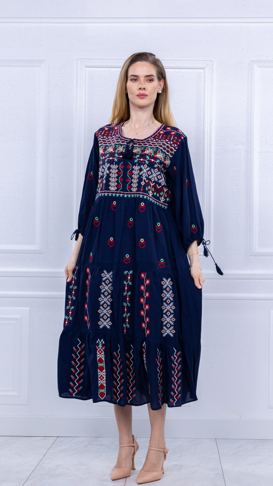 Floare de Dor bleumarin3 Rochie bleumarin Floare de Dor - imagine 6