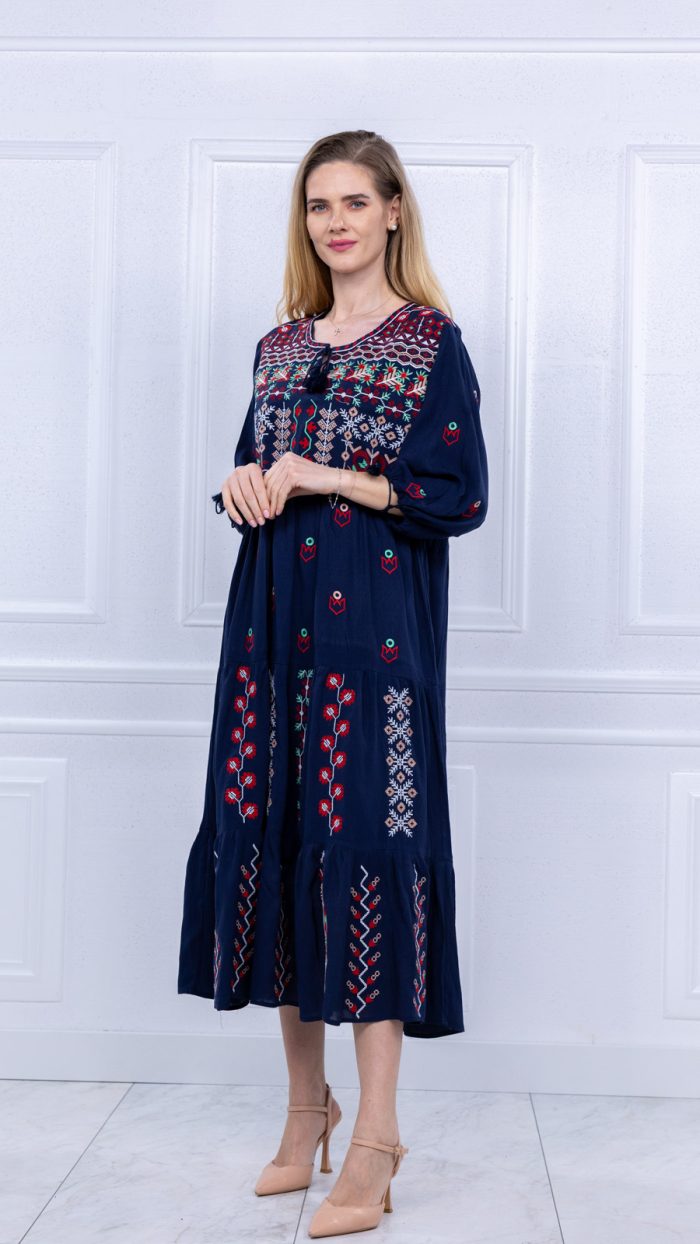 Rochie bleumarin Floare de Dor - imagine 7