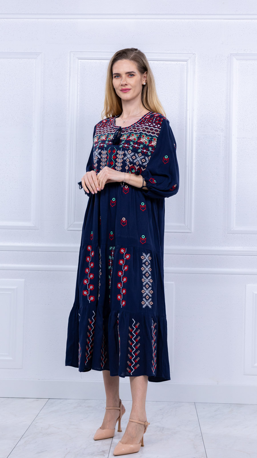 Floare de Dor bleumarin5 Rochie bleumarin Floare de Dor - imagine 7