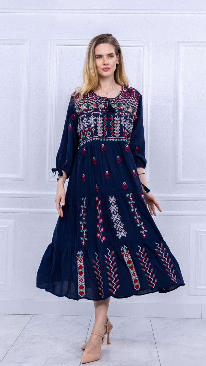 Rochie bleumarin Floare de Dor - imagine 1