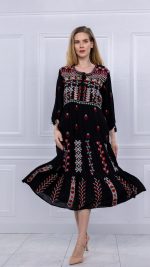 Rochie neagră Floare de Dor