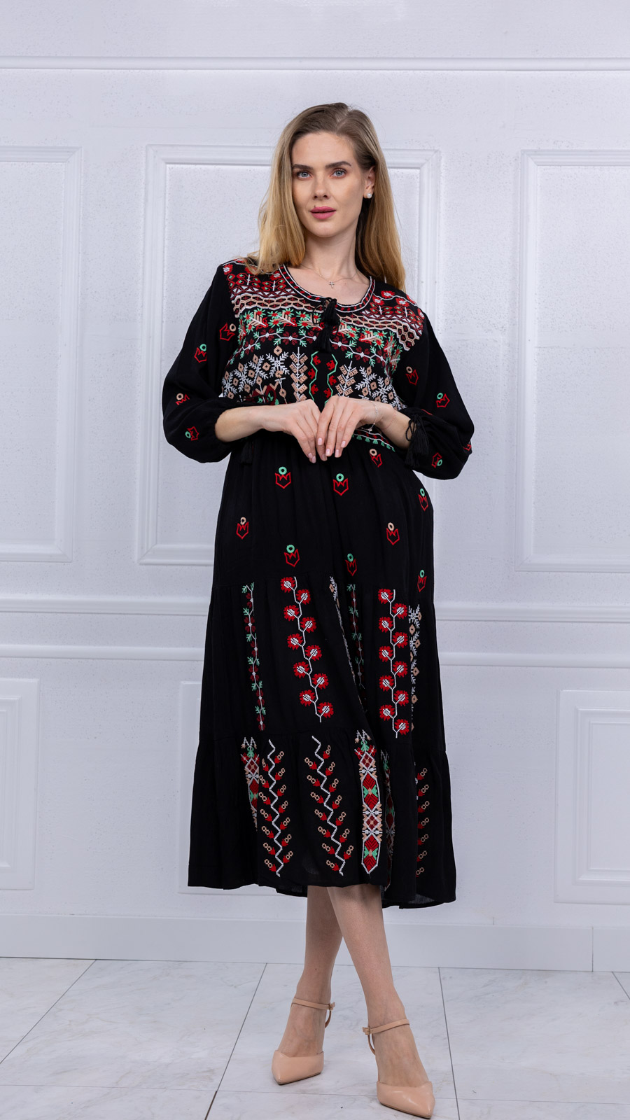 Floare de Dor neagra3 Rochie neagră Floare de Dor - imagine 4