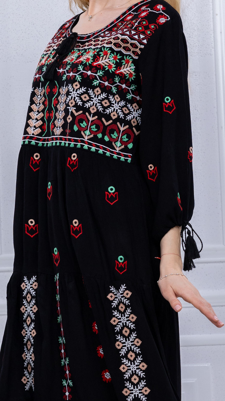 Floare de Dor neagra5 Rochie neagră Floare de Dor - imagine 6