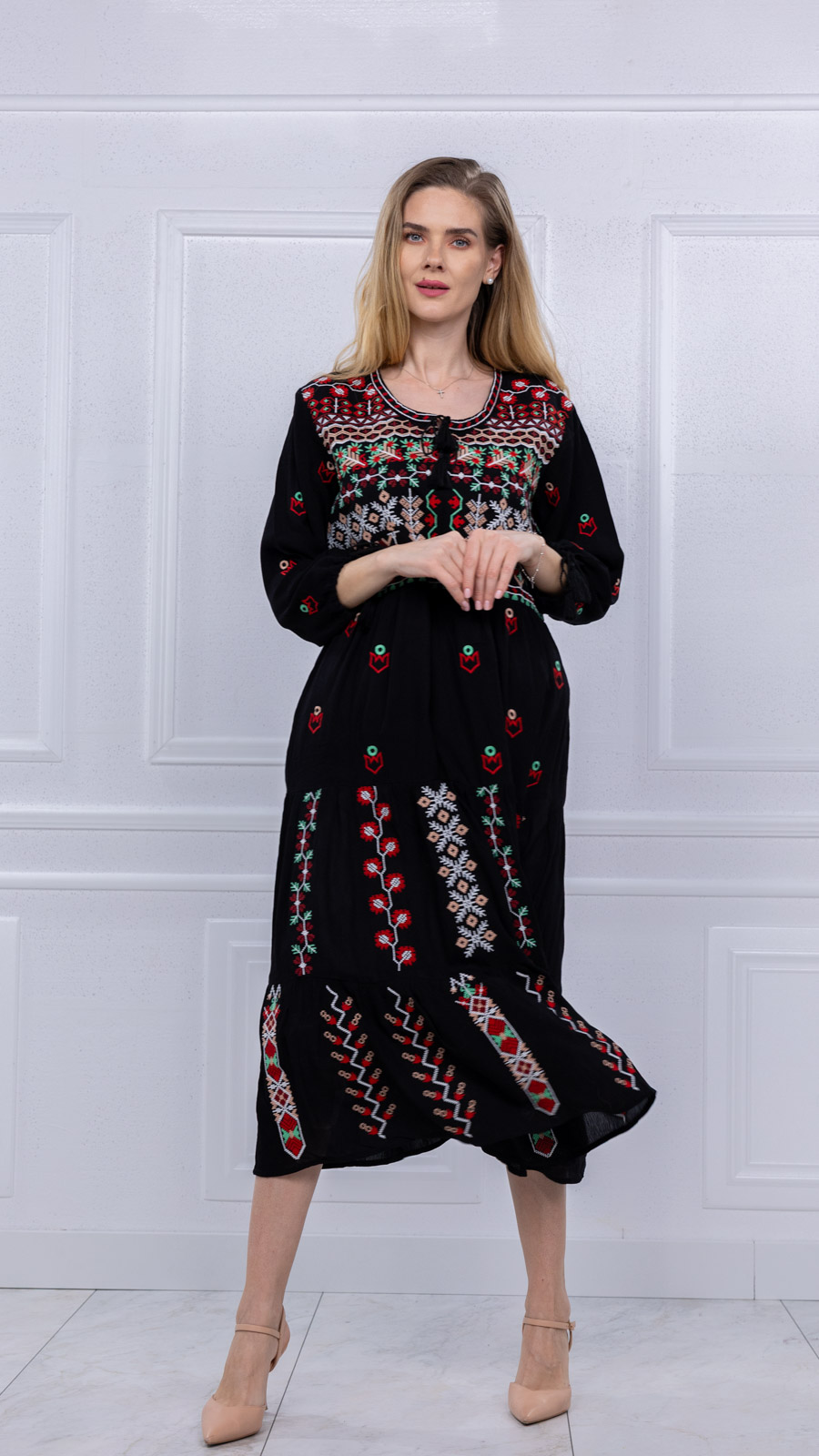 Floare de Dor neagra6 Rochie neagră Floare de Dor - imagine 5