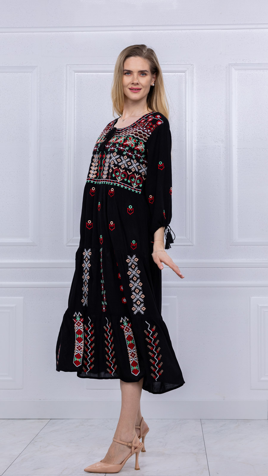 Floare de Dor neagra7 Rochie neagră Floare de Dor - imagine 3